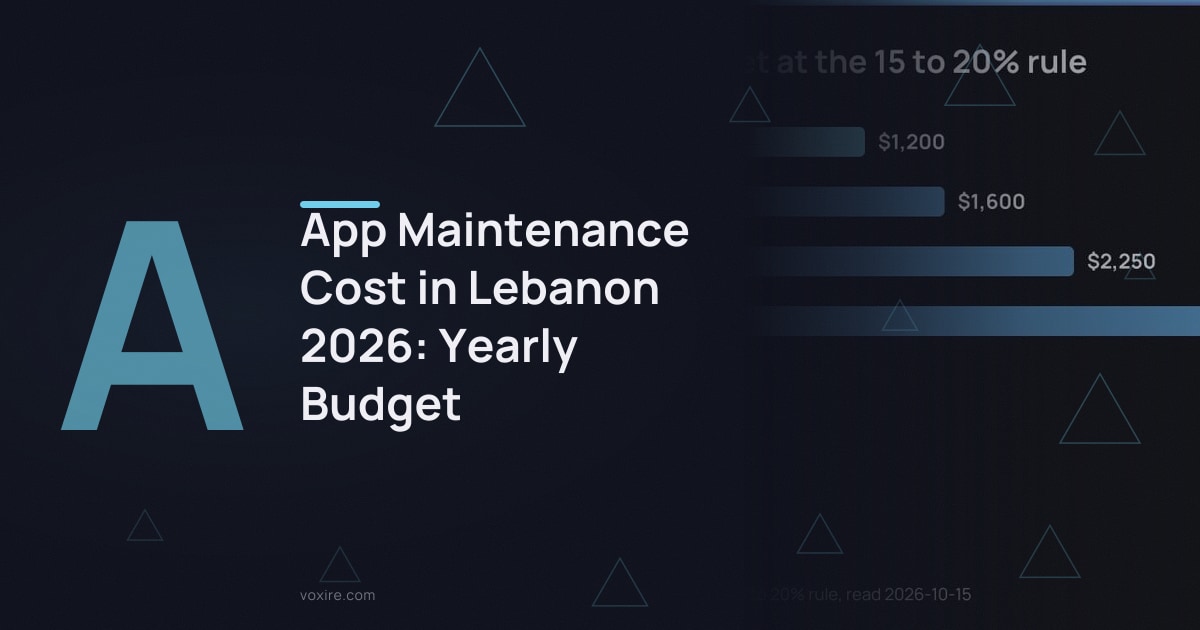 App Maintenance Cost in Lebanon 2026: Yearly Budget