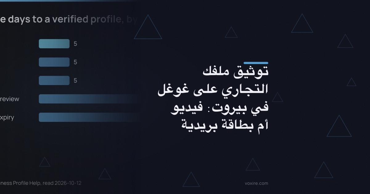 توثيق ملفك التجاري على غوغل في بيروت: فيديو أم بطاقة بريدية