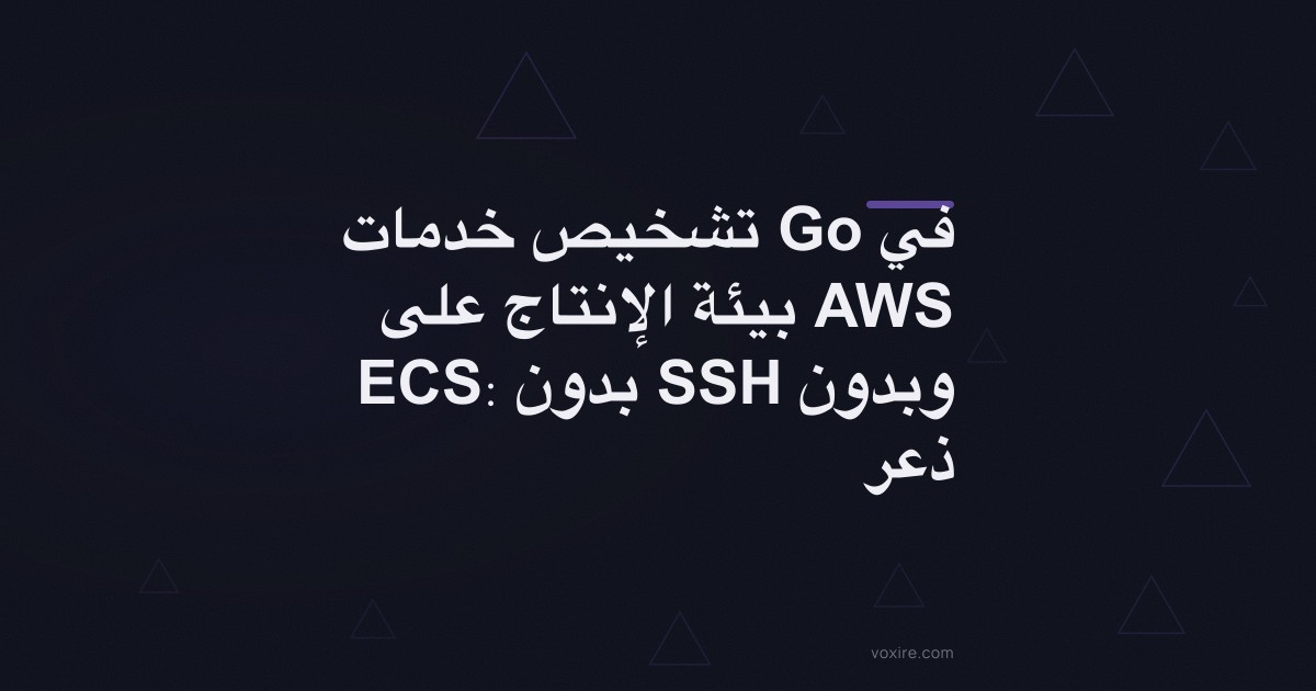 تشخيص خدمات Go في بيئة الإنتاج على AWS ECS: بدون SSH وبدون ذعر