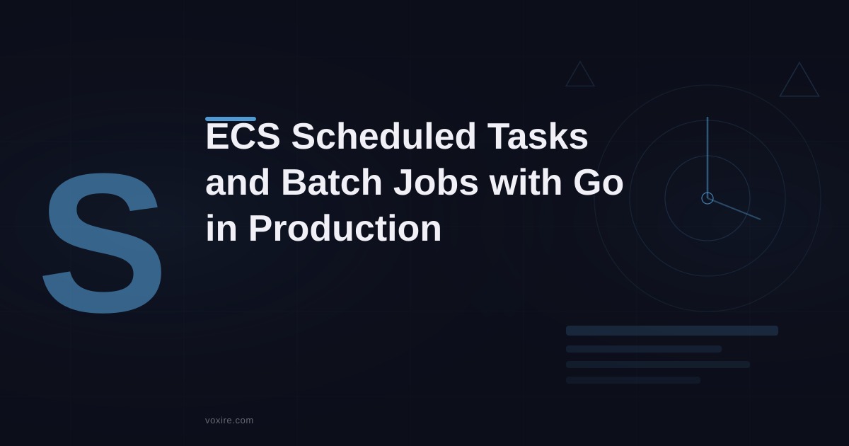 Running Scheduled and Batch Tasks on AWS ECS with Go: What Works in Production
