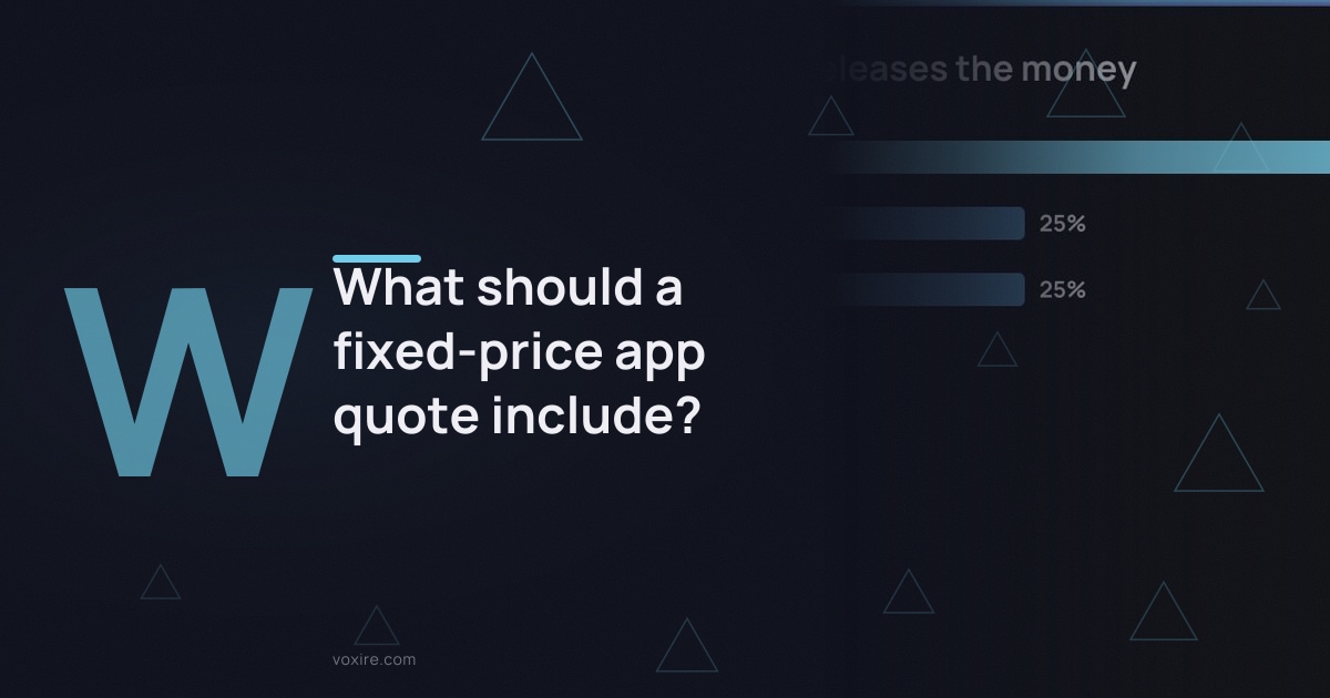 What should a fixed-price app quote include?