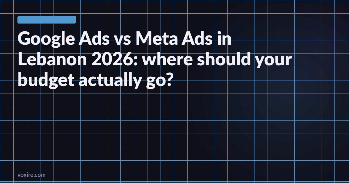 Google Ads vs Meta Ads in Lebanon 2026: where should your budget actually go?