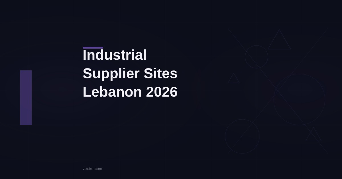 Industrial Supplier Websites in Lebanon: 2026 Guide