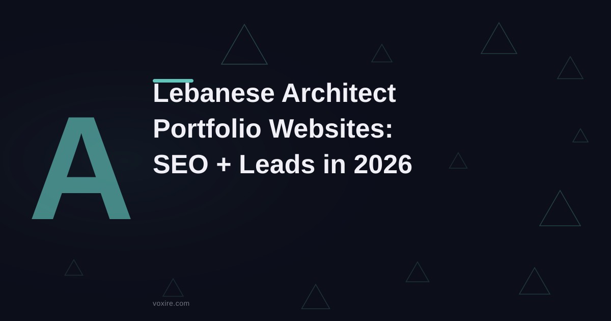 Lebanese Architect Portfolio Website: SEO and Leads 2026