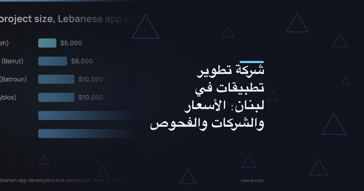 شركة تطوير تطبيقات في لبنان: الأسعار والشركات والفحوص