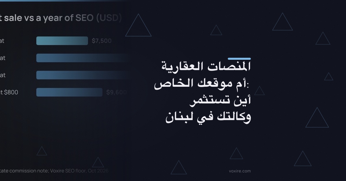 المنصات العقارية أم موقعك الخاص: أين تستثمر وكالتك في لبنان