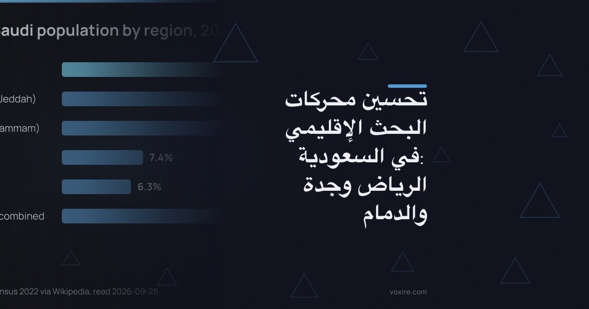 تحسين محركات البحث الإقليمي في السعودية: الرياض وجدة والدمام