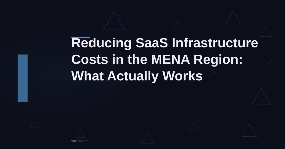 كيف تخفض تكاليف البنية التحتية لمنصات SaaS في منطقة الشرق الأوسط