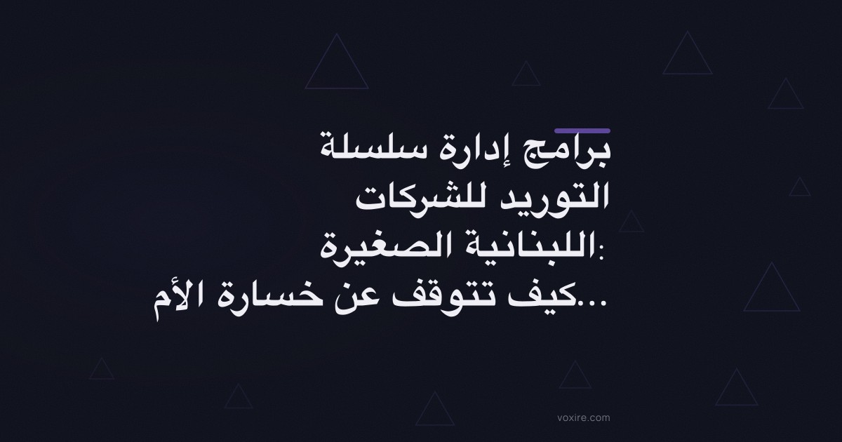 برامج إدارة سلسلة التوريد للشركات اللبنانية الصغيرة: كيف تتوقف عن خسارة الأموال بين المورد والرف