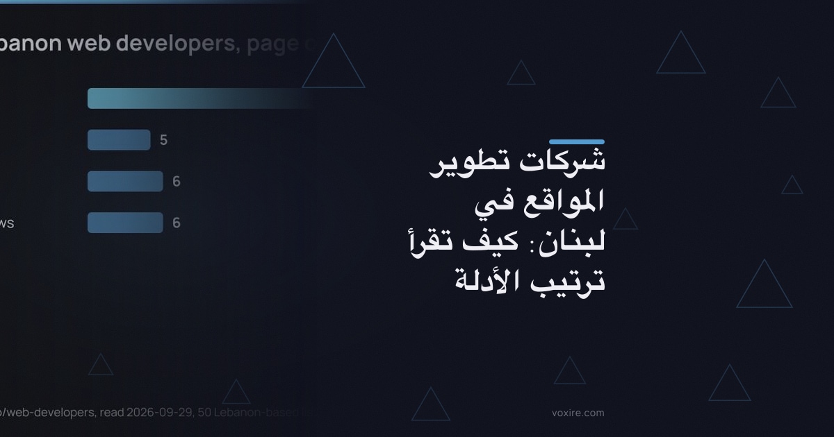 شركات تطوير المواقع في لبنان: كيف تقرأ ترتيب الأدلة