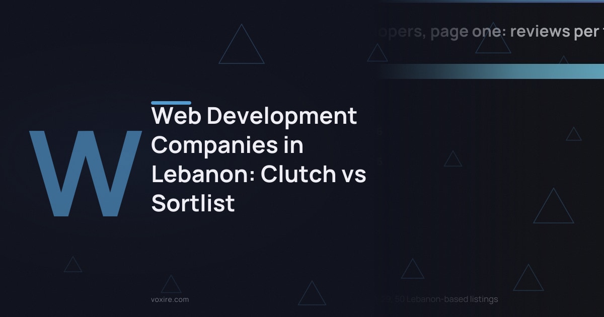 Web Development Companies in Lebanon: Clutch vs Sortlist